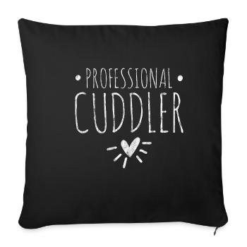 Professional Cuddler 3 - Sofakissenbezug 45 x 45 cm - Schwarz - Vorne