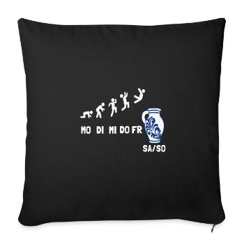 Cidre Äppelwoi Bembel Hessen - Housse de coussin décorative 45 x 45 cm - noir - Devant