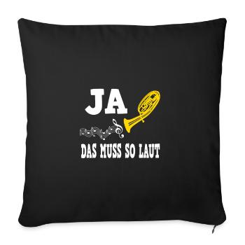 Tenorhorn Tenorhornist Blaskapelle Orchester - Sofakissenbezug 45 x 45 cm - Schwarz - Vorne