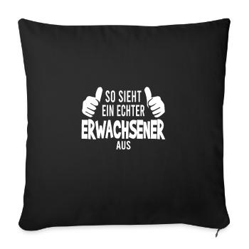 Jugendweihe Konfirmation Jugendlicher Erwachsener - Sofakissenbezug 45 x 45 cm - Schwarz - Vorne