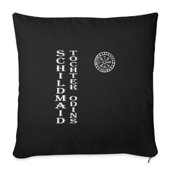 Schildmaid Wikinger Kriegerin - Sofakissenbezug 45 x 45 cm - Schwarz - Vorne