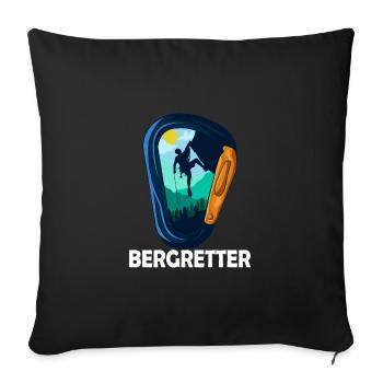 Bergretter Pistenwacht - Sofakissenbezug 45 x 45 cm - Schwarz - Vorne