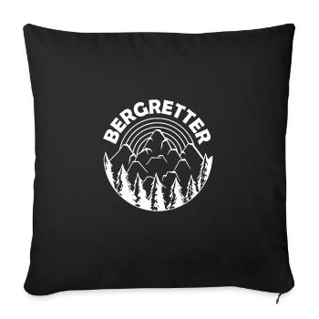 Bergretter Pistenwacht - Sofakissenbezug 45 x 45 cm - Schwarz - Vorne