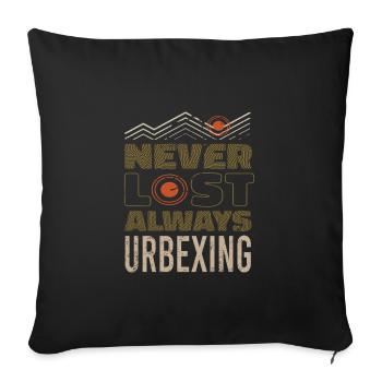 Urban exploration Urbexing Lost Places - Sofakissenbezug 45 x 45 cm - Schwarz - Vorne