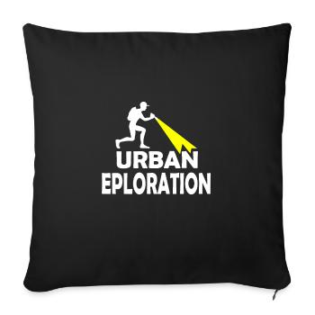 Urban exploration Urbexing Lost Places - Sofakissenbezug 45 x 45 cm - Schwarz - Vorne