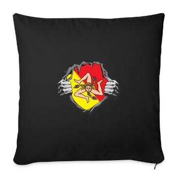 Sizilien Sizilianer Palermo Sicilia - Sofakissenbezug 45 x 45 cm - Schwarz - Vorne