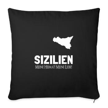 Sizilien Sizilianer Palermo Sicilia - Sofakissenbezug 45 x 45 cm - Schwarz - Vorne