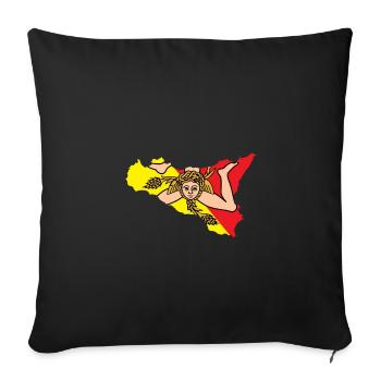 Sizilien Sizilianer Palermo Sicilia - Sofakissenbezug 45 x 45 cm - Schwarz - Vorne