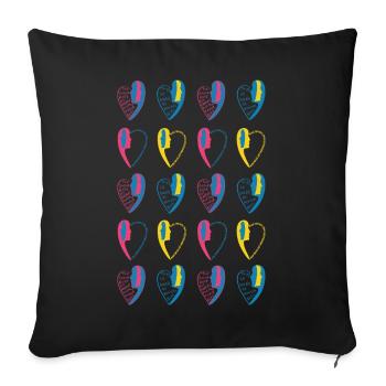 Imprimé numéro1. - Housse de coussin décorative 45 x 45 cm - noir - Devant
