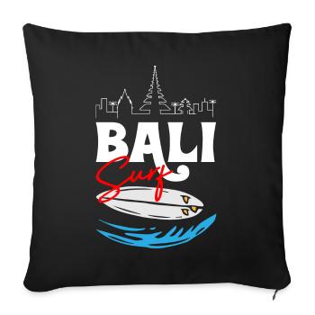 Bali Surfing - Sofa pillowcase 17,3'' x 17,3'' (45 x 45 cm) - black - Front