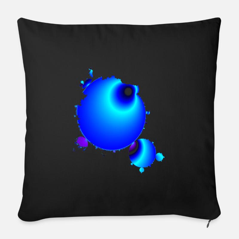 splash - fraktales design - Sofakissenbezug 45 x 45 cm - Schwarz