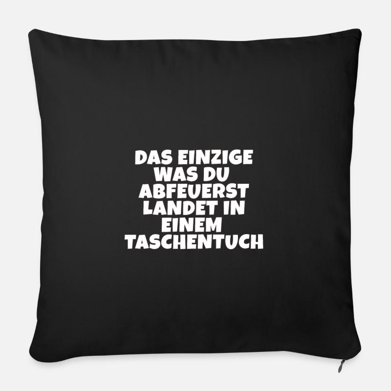 Taschentuch? Witzige Geschenkidee, Scherzkeks - Sofakissenbezug 45 x 45 cm - Schwarz