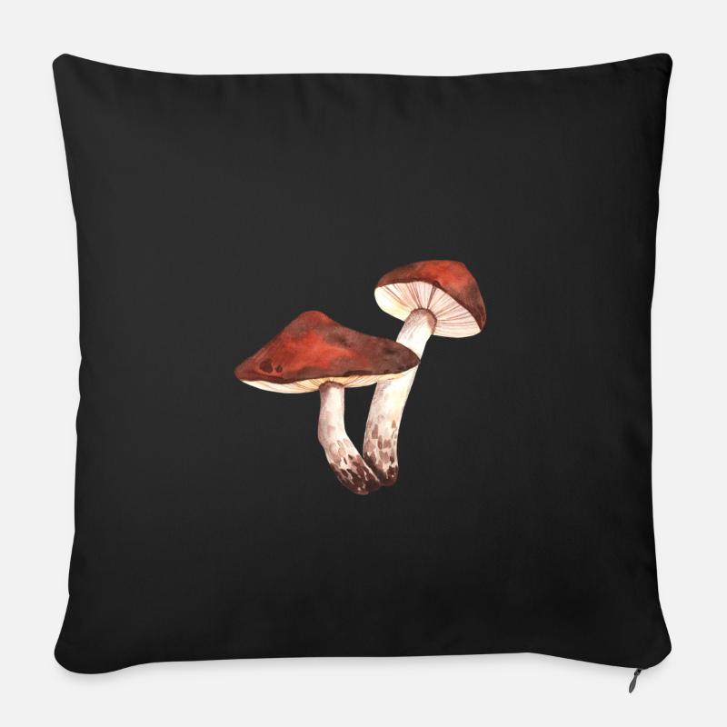 Steinpilze Pilze sammeln Pilzsammler Pilz - Sofakissenbezug 45 x 45 cm - Schwarz
