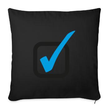 Tick - Sofa pillowcase 17,3'' x 17,3'' (45 x 45 cm) - black - Front