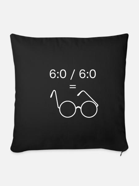 Spectacles - Sofa pillowcase 17,3'' x 17,3'' (45 x 45 cm) - black