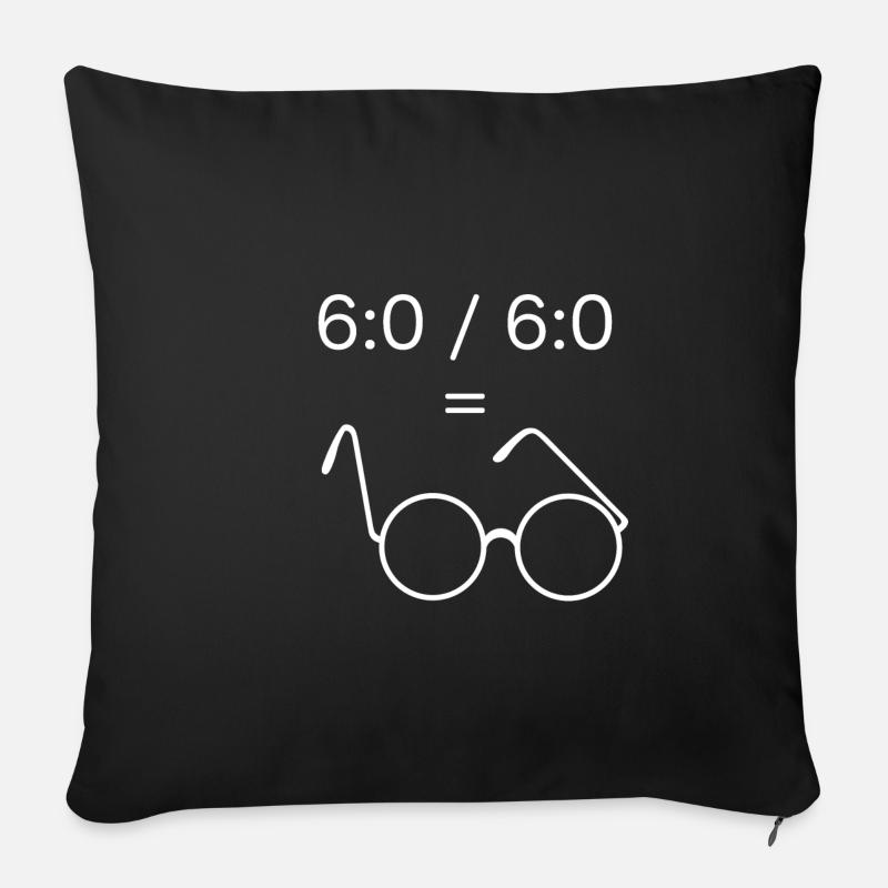 Brille - Sofakissenbezug 45 x 45 cm - Schwarz