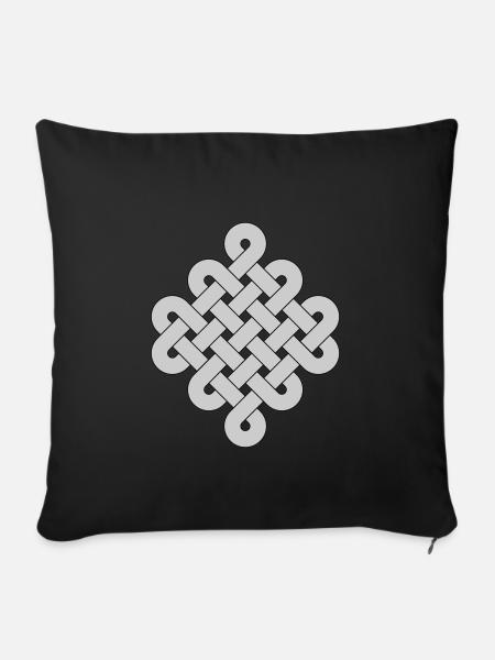 keltischer Knoten - Sofakissenbezug 45 x 45 cm - Schwarz
