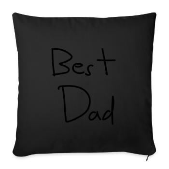 Meilleur papa - Housse de coussin décorative 45 x 45 cm - noir - Devant