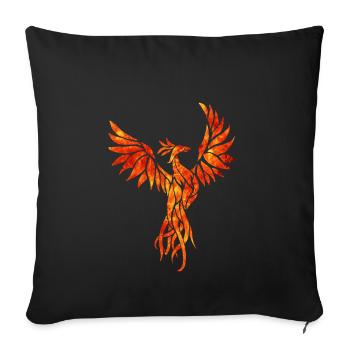 Feuer phoenix - Sofakissenbezug 45 x 45 cm - Schwarz - Vorne