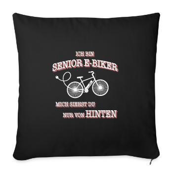 E-Bike Senior - Sofakissenbezug 45 x 45 cm - Schwarz - Vorne