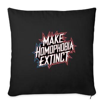 Make Homophobia Extinct 7 - Sofakissenbezug 45 x 45 cm - Schwarz - Vorne