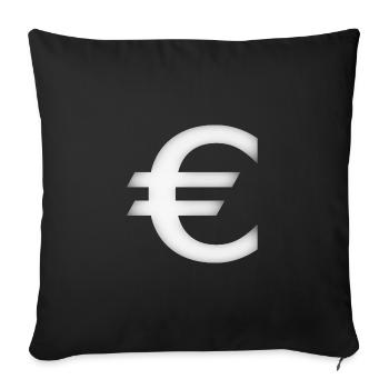 Euro white - Housse de coussin décorative 45 x 45 cm - noir - Devant