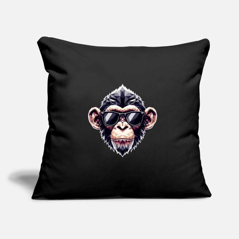 Monkey Glasses Polygon Sofa pillowcase 17,3'' x 17,3'' (45 x 45 cm)