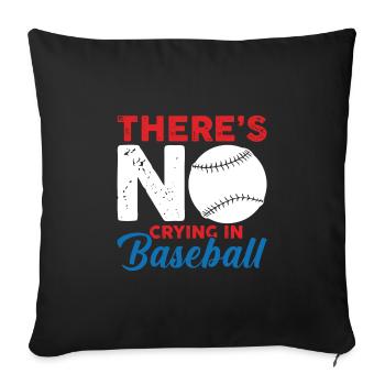 Baseball Sports - Sofa pillowcase 17,3'' x 17,3'' (45 x 45 cm) - black - Front