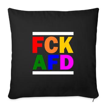 Fck afd - Sofakissenbezug 45 x 45 cm - Schwarz - Vorne
