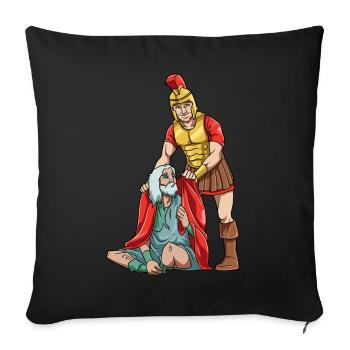 Sankt Martin St Martin - Sofakissenbezug 45 x 45 cm - Schwarz - Vorne