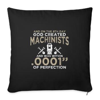 Maschinist, weil Ingenieure Helden zu Geschenk brauchen - Sofakissenbezug 45 x 45 cm - Schwarz - Vorne