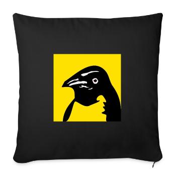 Retro penguin vintage - Sofa pillowcase 17,3'' x 17,3'' (45 x 45 cm) - black - Front
