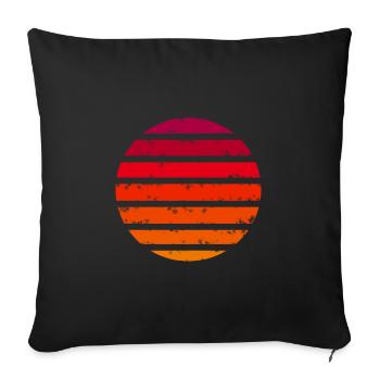 Rond dégradé N°3 - Housse de coussin décorative 45 x 45 cm - noir - Devant