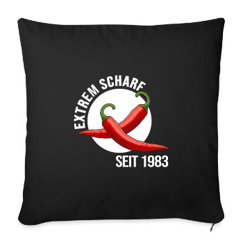 1983 anniversaire fête extrêmement épicée - Housse de coussin décorative 45 x 45 cm - noir - Devant