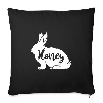 Honey Animal Lover Cute Easter Day - Sofa pillowcase 17,3'' x 17,3'' (45 x 45 cm) - black - Front