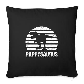 Pappysaurus Cool Dad Dinosaur Lover Fathers Day - Sofa pillowcase 17,3'' x 17,3'' (45 x 45 cm) - black - Front