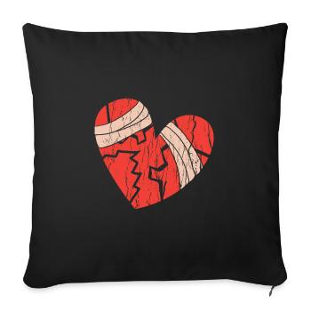 Broken Hearts Kleidung Geschenkidee für Männer Frauen - Sofakissenbezug 45 x 45 cm - Schwarz - Vorne