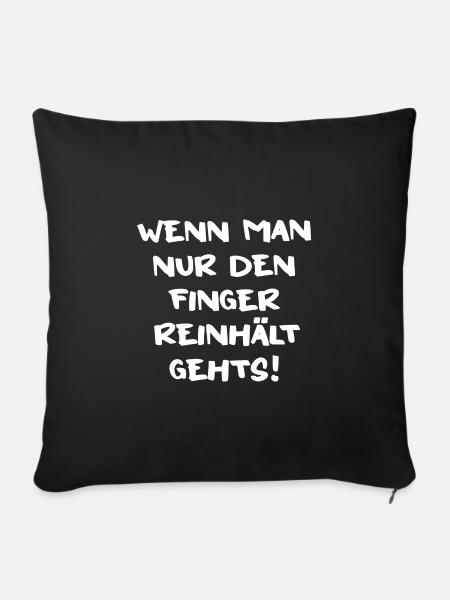 Eisbad Winterschwimmen "Eisbader Motivation" - Sofakissenbezug 45 x 45 cm - Schwarz