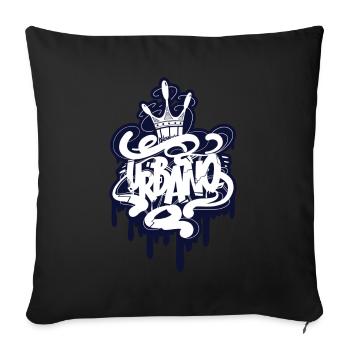 Urbano Graffitischrift - Housse de coussin décorative 45 x 45 cm - noir - Devant