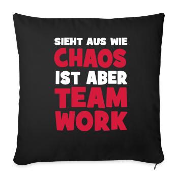 Teamwork - Sofakissenbezug 45 x 45 cm - Schwarz - Vorne