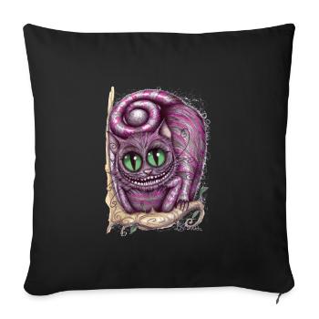 Stregatto Art 3 - Sofa pillowcase 17,3'' x 17,3'' (45 x 45 cm) - black - Front