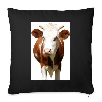 Cow Poster - Sofa pillowcase 17,3'' x 17,3'' (45 x 45 cm) - black - Front