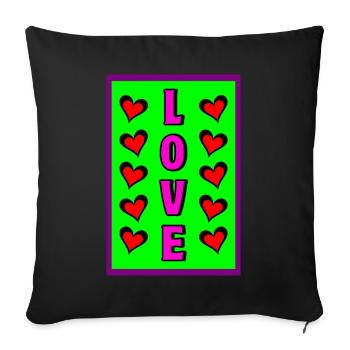 All Those Lies - Sofa pillowcase 17,3'' x 17,3'' (45 x 45 cm) - black - Front