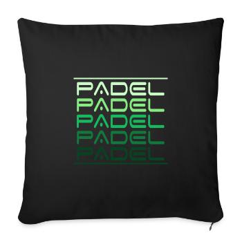 Padel Padel Tennis Padel Tennis Sport Paddle - Sofa pillowcase 17,3'' x 17,3'' (45 x 45 cm) - black - Front