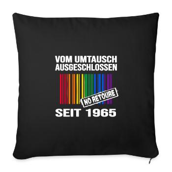 1965 geburtstag lgbt regenbogen pride birthday - Sofakissenbezug 45 x 45 cm - Schwarz - Vorne