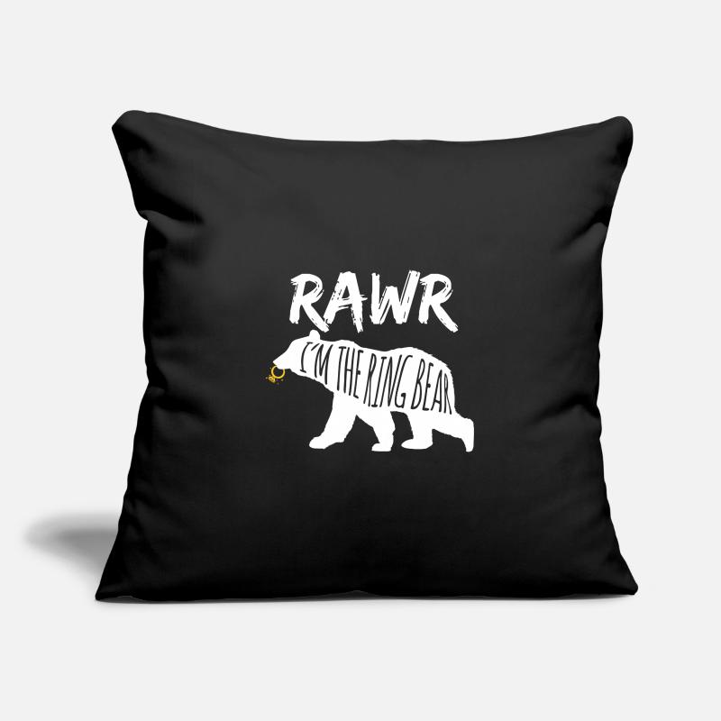 Rawr Ich bin der Ringbär Ringträger Hochzeitsgeschenk Sofakissenbezug 45 x 45 cm