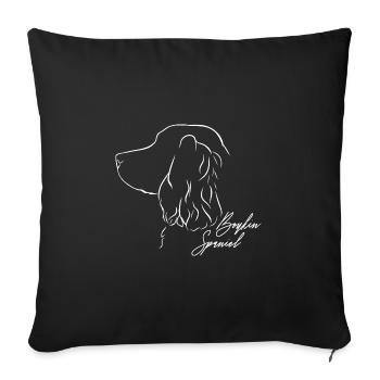 Boykin Spaniel Profil Chien Chien Wilsigns - Housse de coussin décorative 45 x 45 cm - noir - Devant