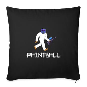 paintball gotcha paintball player - Sofa pillowcase 17,3'' x 17,3'' (45 x 45 cm) - black - Front