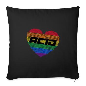 techno ravenation partypeople abfeiern hardtekk - Sofakissenbezug 45 x 45 cm - Schwarz - Vorne