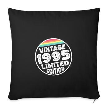Vintage 1995 Birthday Gift Birthday Party - Sofa pillowcase 17,3'' x 17,3'' (45 x 45 cm) - black - Front